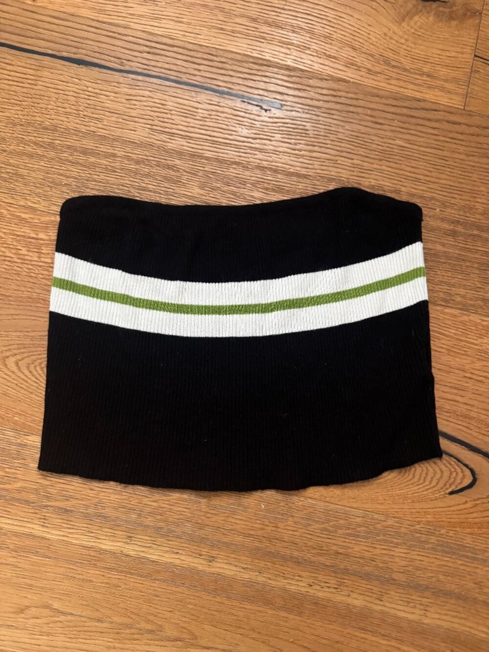 Knit Stripe Strapless Tube Top